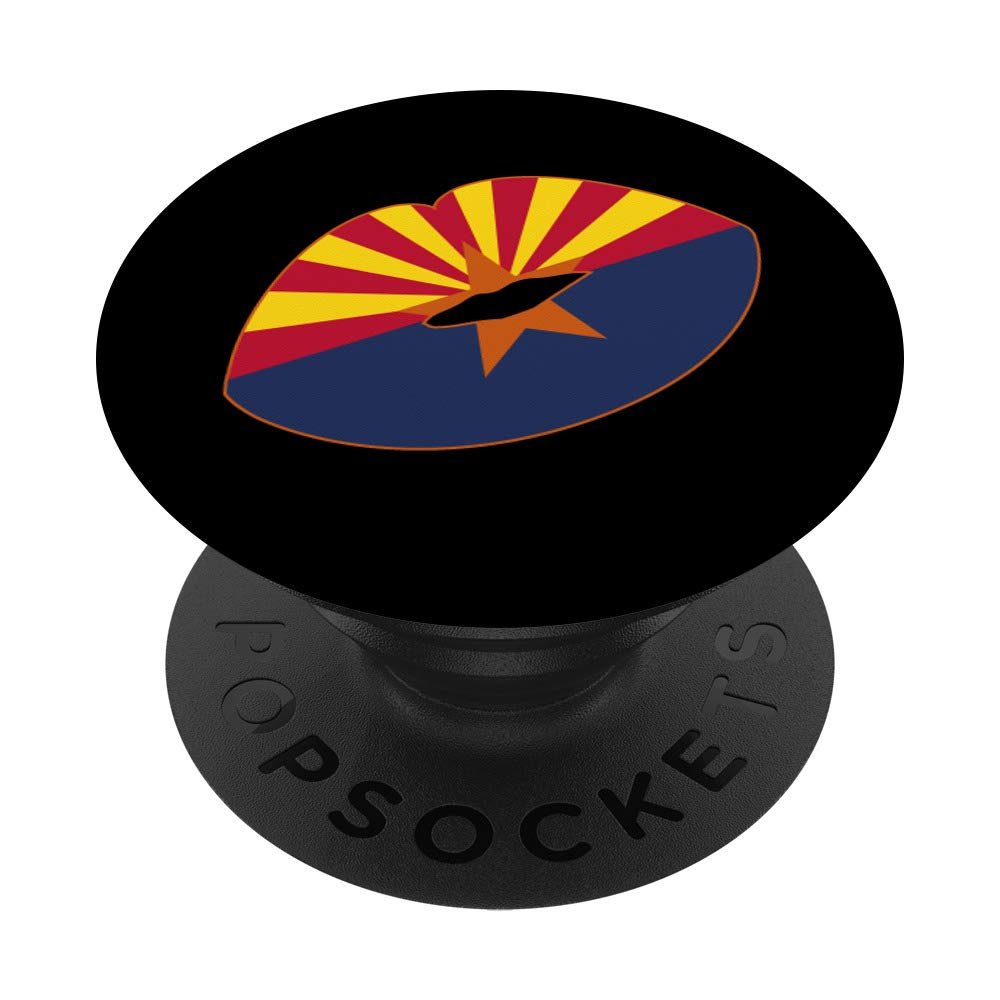 Kissing Lips Flag Arizona PopSockets Grip and Stand for Phones and Tablets