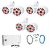 Rockville 3 RKL65MBW Dual 6.5" Marine Wakeboard LED Speakers+Amplifier+Wires view 1