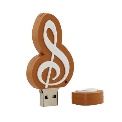 32GB Music Note Model USB Flash Drive USB 3.0 Storage Device USB Flash Disk USB Drive USB 3.0 Memory Stick USB Stick U Disk Thumb Drive USB Flash Memory USB Disk Data Storage - Brown White