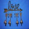 Southern Metal Lover Archery Wall Decor Cast Iron Arrows Wall Hooks & Plaque Set of 5 view 1