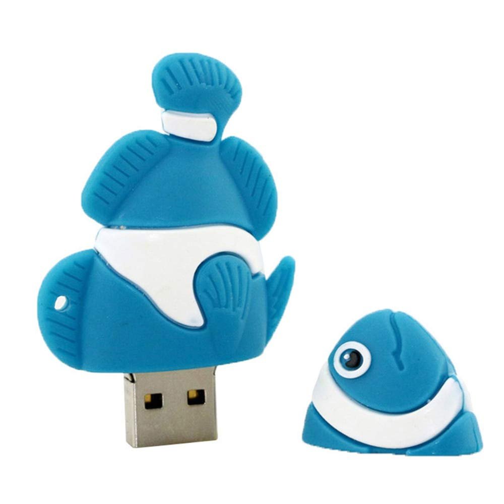 32GB Fish Model USB Flash Drive USB 3.0 Storage Device USB Flash Disk USB Drive USB 3.0 Memory Stick USB Stick U Disk Thumb Drive USB Flash Memory USB Disk Data Storage - Blue