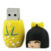 32GB Japanese Girl Model USB Flash Drive USB 3.0 Storage Device USB Flash Disk USB Drive USB 3.0 Memory Stick USB Stick U Disk Thumb Drive USB Flash Memory USB Disk - Yellow view 1