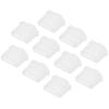 uxcell 10pcs Micro Silicone Protectors Male Port Anti Dust Cap Cover Clear view 1