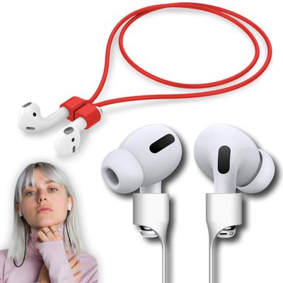 cobcobb Ultra Strong Magnetic Airpod Pro Strap Anti-Lost Cord Sports Lanyard Compatible with Airpods 3rd 2nd Generation Pro 3 2 1 (Red)