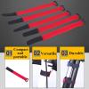 Securing Straps, 5Pcs Reusable Nylon Hook & Loop for Cycling Cord Management, Sports, Riding, and Outdoor Activities red view 4