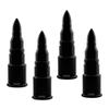 VMS RACING (Combo) 50 Cal Caliber Black Bullet Antenna and 4 pc Black Bullet Tire Air Valve STEM CAPS Cover in Heavy Gauge CNC Machined Billet Aluminum Short Compatible with Ford F150 F250 F350 97-25 view 4