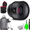 Rokinon Xeen 135mm T2.2 Lens with PL Mount Bundled with Protective Case, Padded Backpack, Tripod and Cleaning Kit view 1