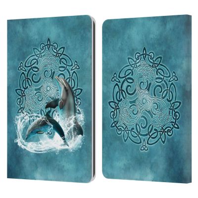 Head Case Designs Officially Licensed Brigid Ashwood Dolphin Celtic Wisdom Leather Wallet Case Compatible with Kindle Paperwhite 1/2 / 3
