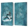 Head Case Designs Officially Licensed Brigid Ashwood Dolphin Celtic Wisdom Leather Wallet Case Compatible with Kindle Paperwhite 1/2 / 3 view 1