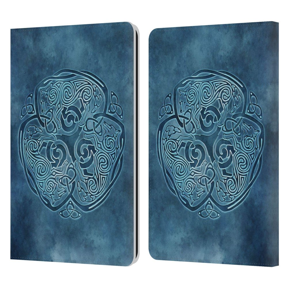 Head Case Designs Officially Licensed Brigid Ashwood Knot Wolf Celtic Wisdom Leather Wallet Case Compatible with Kindle Paperwhite 1/2 / 3