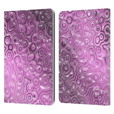 Head Case Designs Officially Licensed LebensArt Fancy Pink Dots Textures Leather Wallet Case Compatible with Kindle Paperwhite 1/2 / 3