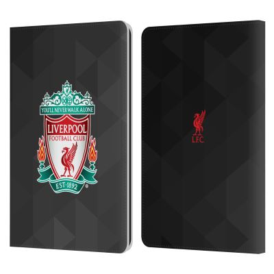 Head Case Designs Officially Licensed Liverpool Football Club Black Geometric 1 Crest 1 Leather Wallet Case Compatible with Kindle Paperwhite 1/2 / 3