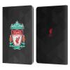 Head Case Designs Officially Licensed Liverpool Football Club Black Geometric 1 Crest 1 Leather Wallet Case Compatible with Kindle Paperwhite 1/2 / 3 view 1