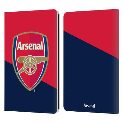 Head Case Designs Officially Licensed Arsenal FC Red & Blue Logo Crest 2 Leather Wallet Case Compatible with Kindle Paperwhite 1/2 / 3