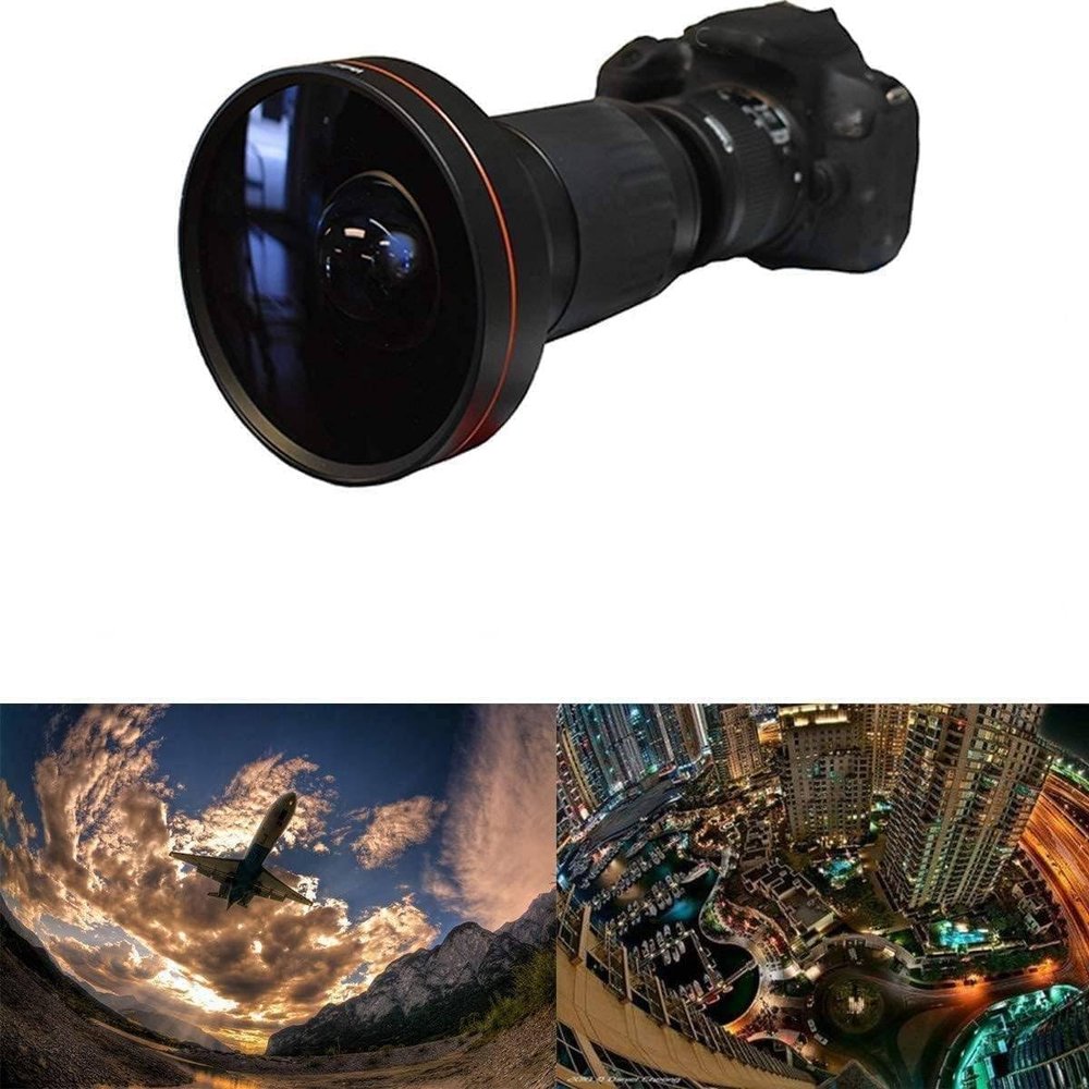 4MM 230 X21 Dedicated HD Ultra Wide FISHEYE Macro Lens for Nikon DSLR D3400 D5600+OPTURA HD Microfiber Cloth