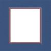 18x24 Double Acid Free White Core Picture Mats Cut for 13x19 Pictures in Royal Blue and Mauve view 1