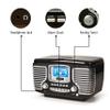 Crosley CR612B-BK Corsair Retro AM/FM Alarm Clock Radio and CD Player with Stereo Bluetooth Speakers, Black view 4