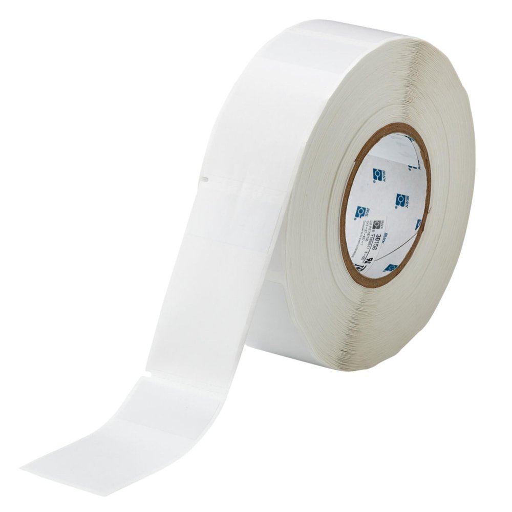 Self-Laminating Vinyl Labels, 3.75 in H x 2 in W Clear/White Roll of 1000