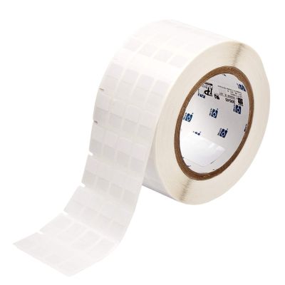 Self-Laminating Vinyl Labels, 0.75 in H x 0.5 in W Clear/White Roll of 5000