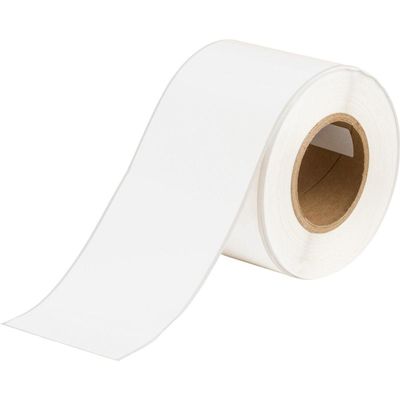 Brady BS 5609 Marine Label Polypropylene 4.0 in x 100 ft, White, Roll of 100 Ft