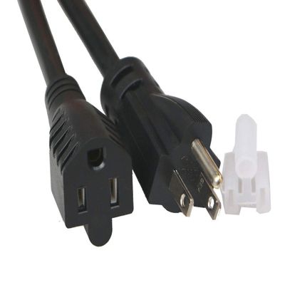 10Feet Outdoor Extension Cord,105 Temperature Resistant 15Amp Big Plug Anti-Load 14AWG 3 Prong Heavy Duty Tools Equipment Power Extension Cord (3.1Meters,Black)
