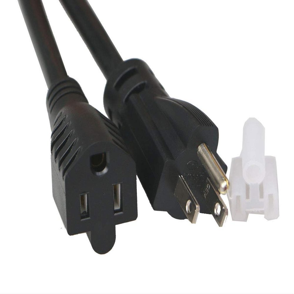 10Feet Outdoor Extension Cord,105 Temperature Resistant 15Amp Big Plug Anti-Load 14AWG 3 Prong Heavy Duty Tools Equipment Power Extension Cord (3.1Meters,Black)