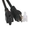10Feet Outdoor Extension Cord,105 Temperature Resistant 15Amp Big Plug Anti-Load 14AWG 3 Prong Heavy Duty Tools Equipment Power Extension Cord (3.1Meters,Black) view 1