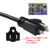 10Feet Outdoor Extension Cord,105 Temperature Resistant 15Amp Big Plug Anti-Load 14AWG 3 Prong Heavy Duty Tools Equipment Power Extension Cord (3.1Meters,Black) view 2