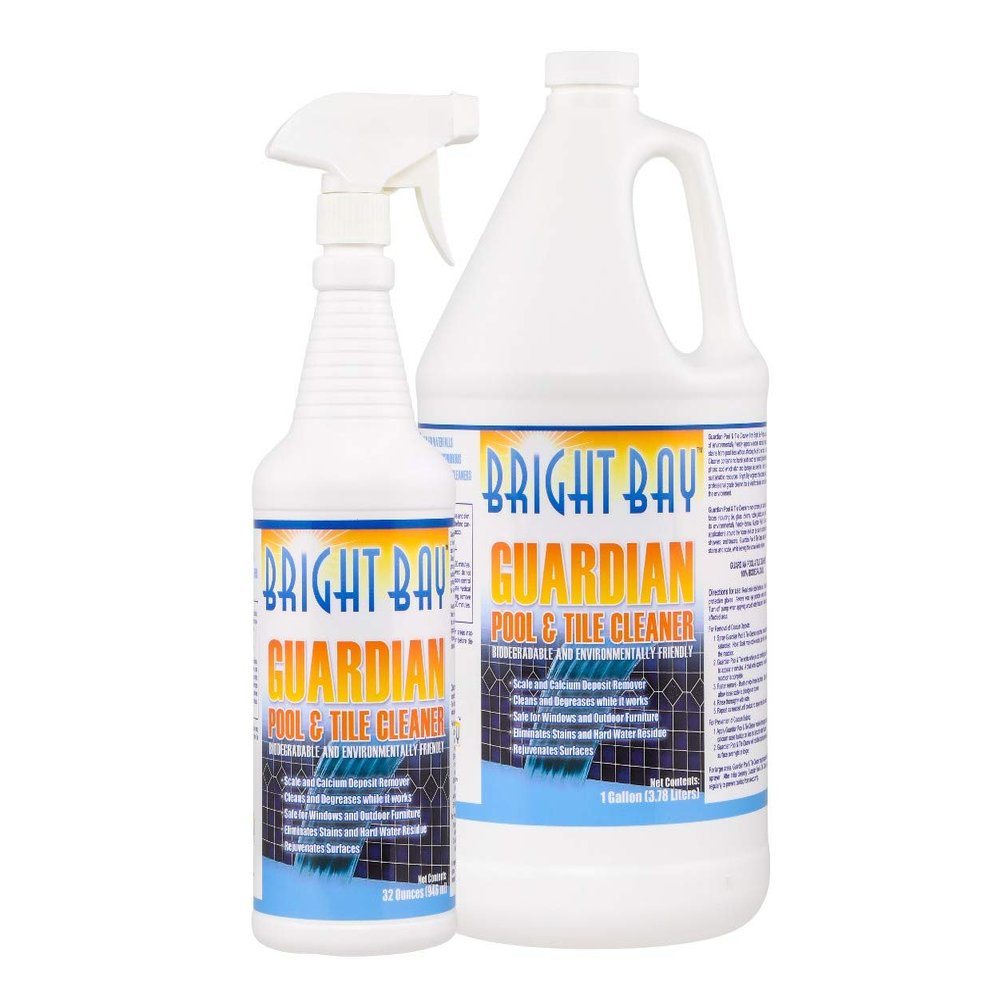 Calcium Build Up & Scum Line Remover, Guardian Pool & Tile Cleaner, 2 pk. (1 gal & 1 qt) - Targets Calcium, Saves Elbow Grease