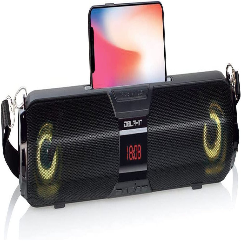 Dolphin Soundbar Bluetooth Speaker | Enhance Sound for Small TV, Computer, RV TV, Kitchen, Garage, Portable Rechargeable with Time