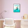 'Lets Be Mermaids Ocean Sea Animal Kids'| Framed Giclee Art view 2