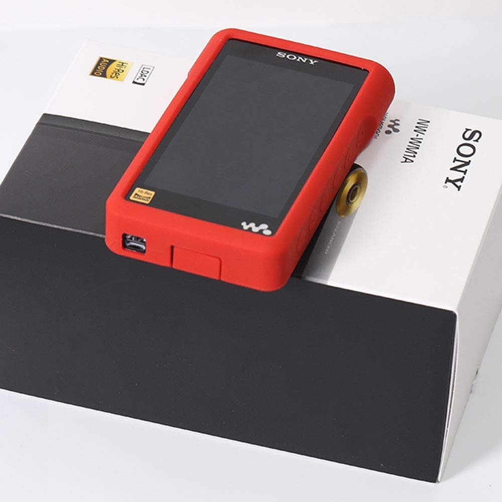 for Sony NW-WM1A WM1Z Case,Silicone Gel Rubber Protective Skin Cover Case for Sony NW-WM1A WM1A NW-WM1Z WM1Z(Red)