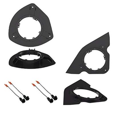 6" 6.5" 6.75" Inch Car Stereo Speaker Install Adapter Mount Bracket Plates and Speaker Wire Connectors for Front + Rear Made for 2002-2009 Chevrolet Trailblazer/GMC Envoy, 2002-2004 Oldsmobile Bravada