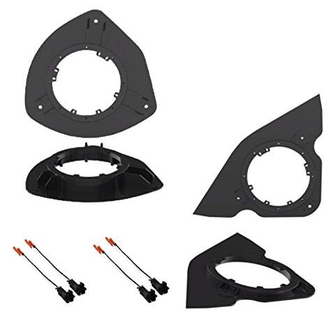 6" 6.5" 6.75" Inch Car Stereo Speaker Install Adapter Mount Bracket Plates and Speaker Wire Connectors for Front + Rear Made for 2002-2009 Chevrolet Trailblazer/GMC Envoy, 2002-2004 Oldsmobile Bravada