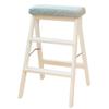 XWZJY 3 Step Stool-Folding Stairs Chair-Solid Wood Climb Step Ladder,for Living Room/Balcony/Courtyard,Load Bearing 120kg(Color : White) view 1