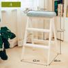 XWZJY 3 Step Stool-Folding Stairs Chair-Solid Wood Climb Step Ladder,for Living Room/Balcony/Courtyard,Load Bearing 120kg(Color : White) view 2