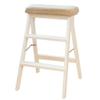 XWZJY 3 Step Stool-Folding Stairs Chair-Solid Wood Climb Step Ladder,for Living Room/Balcony/Courtyard,Load Bearing 120kg(Color : White) view 1
