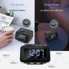 uscce Digital Dual Alarm Clock Radio for Bedrooms with 0-100% Dimmer view 4