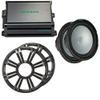 KICKER - Two 12 Inch LED Marine Subwoofers in Charcoal, 1 Pair with 600 Watt Amplifier Bundle view 1