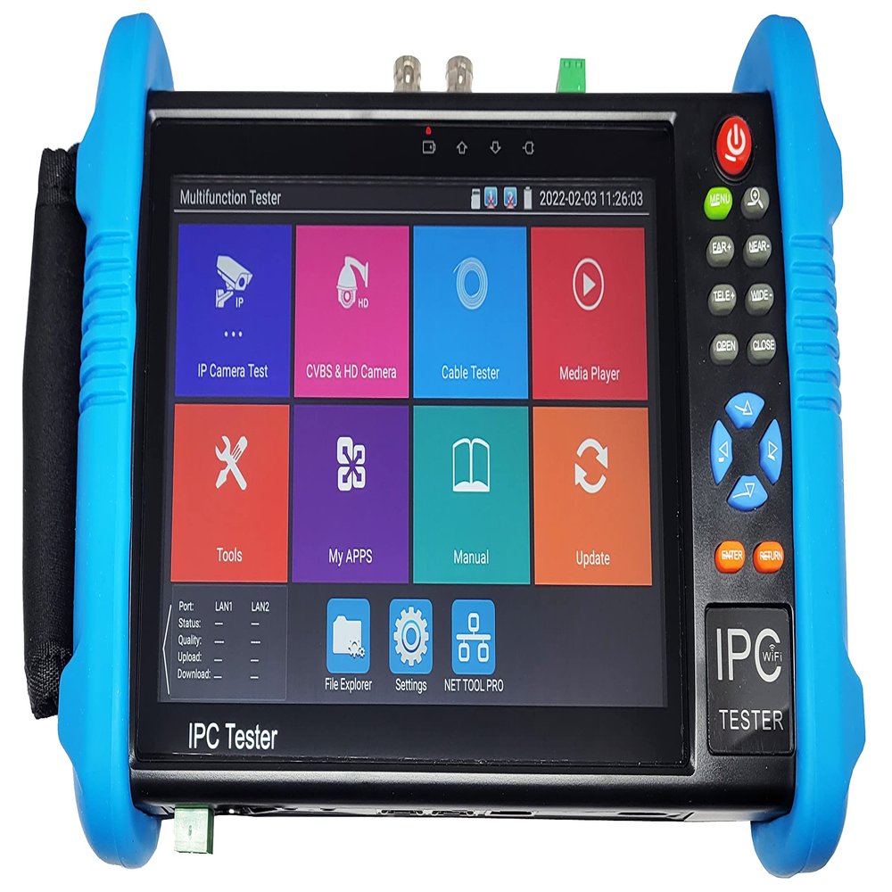 101AV IPS Touch Screen Security CCTV 7 7in1 Test Monitor Support IP cam, Standard Analog Camera (CVBS) & HD TVI/AHD/CVI Camera up to 8MP