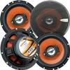 2 Pair of Audiobank 6.5" 600 Watt Peak Power 3-Way Orange Car Audio Stereo Coaxial Speaker - AB674 with 88dB Sensitivity / 80-20,000 Hz Frequency Response view 1