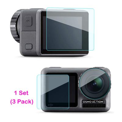 3-9 Pack Magik Tempered Glass Screen Protector Film Set for DJI Osmo Action Camera Anti-Scratch Bubble Free Accesorries Bundle (3 Pack)