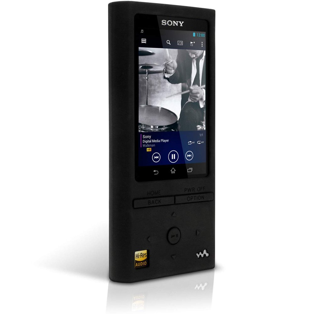 Anti-Fall Shockproof Silicone Gel Skin Case for Sony Walkman NWZ ZX100 NW-ZX100(Black)