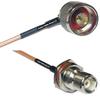 0.5 feet RG316 N Male Angle to TNC Female Bulkhead RF Pigtail Coaxial Cable view 1