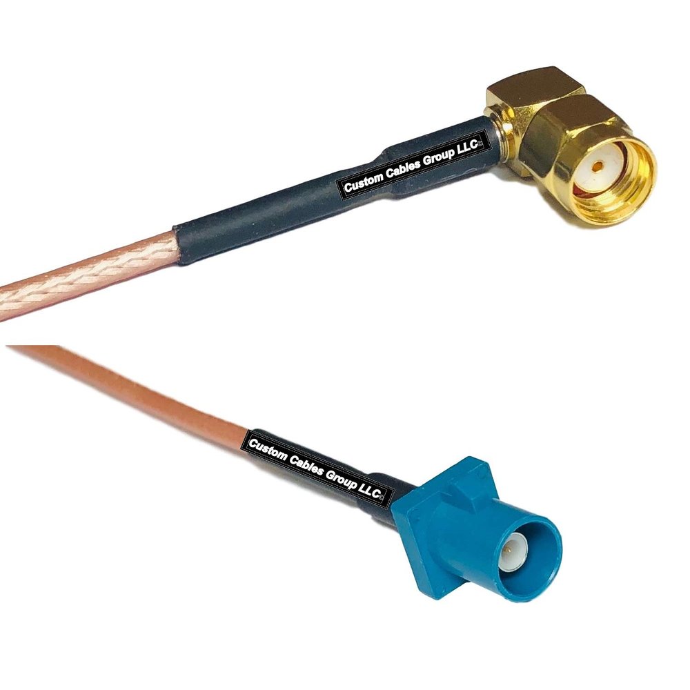 0.5 feet RG316 RP-SMA Male Angle to Fakra Z Male RF Pigtail Coaxial Cable