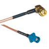 0.5 feet RG316 RP-SMA Male Angle to Fakra Z Male RF Pigtail Coaxial Cable view 1