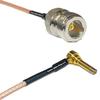 0.5 feet RG316 N Female to MS156 Male Angle Long RF Pigtail Coaxial Cable view 1