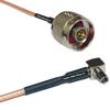 0.5 feet RG316 N Male to TS9 Angle Male RF Pigtail Coaxial Cable view 1