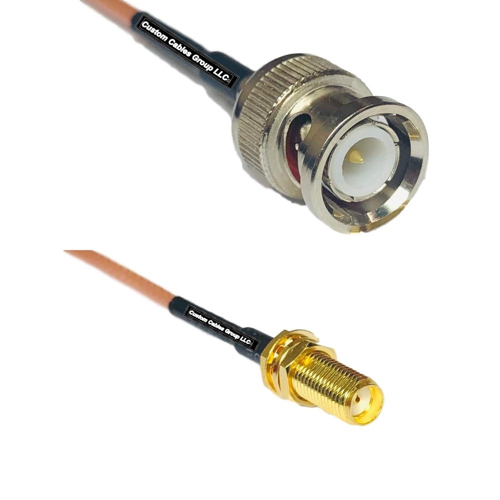 0.5 feet RG316 BNC Male to SMA Female Long RF Pigtail Coaxial Cable