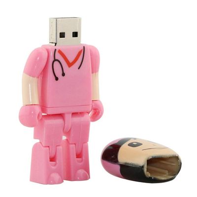 16GB Nurse Model 3.0 USB Flash Drive Pen Drive Data Storage Thumb Drive Memory Stick USB Drive USB Stick USB 3.0 Flash Drive - Pink